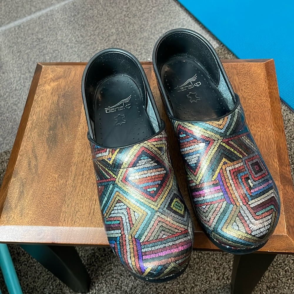 Multi color Dansko clogs